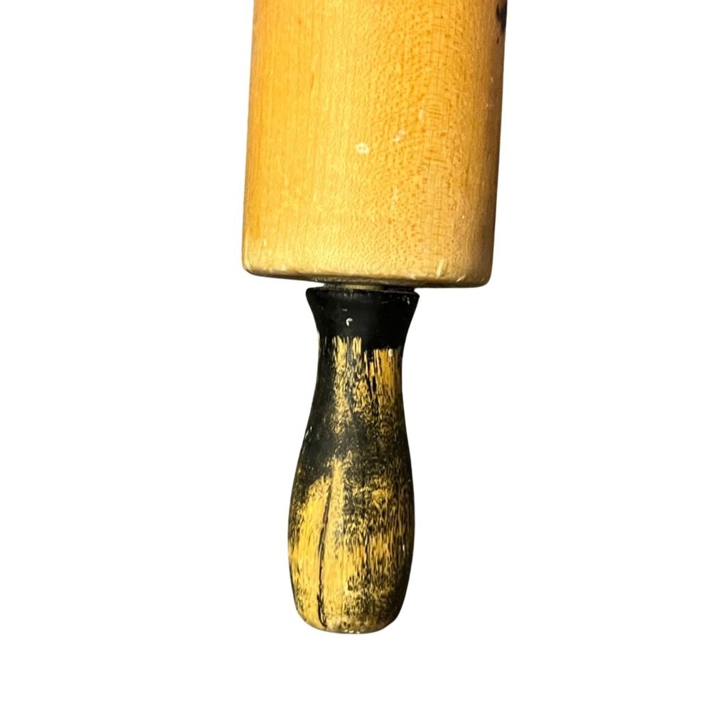 Vintage Wooden Rolling Pin Farmhouse Kitchen Decor Used - Picture 4 of 9